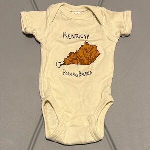 Kentucky Born and Breaded Baby Bodysuit - Cream